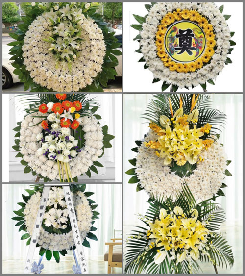 四川成都彭州市红岩镇虎形村花圈速递